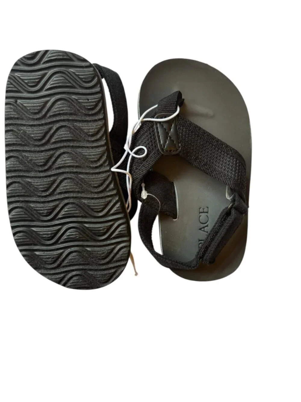 Toddler Boys Black Flip Flops Size 6/7 NWT
